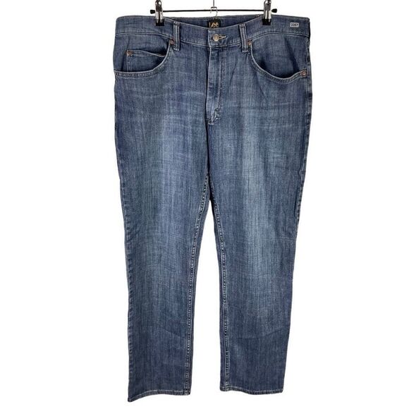 Lee Straight Jeans 36x34 Men’s Dark Wash Pre-Owned [#3357] - Picture 1 of 6